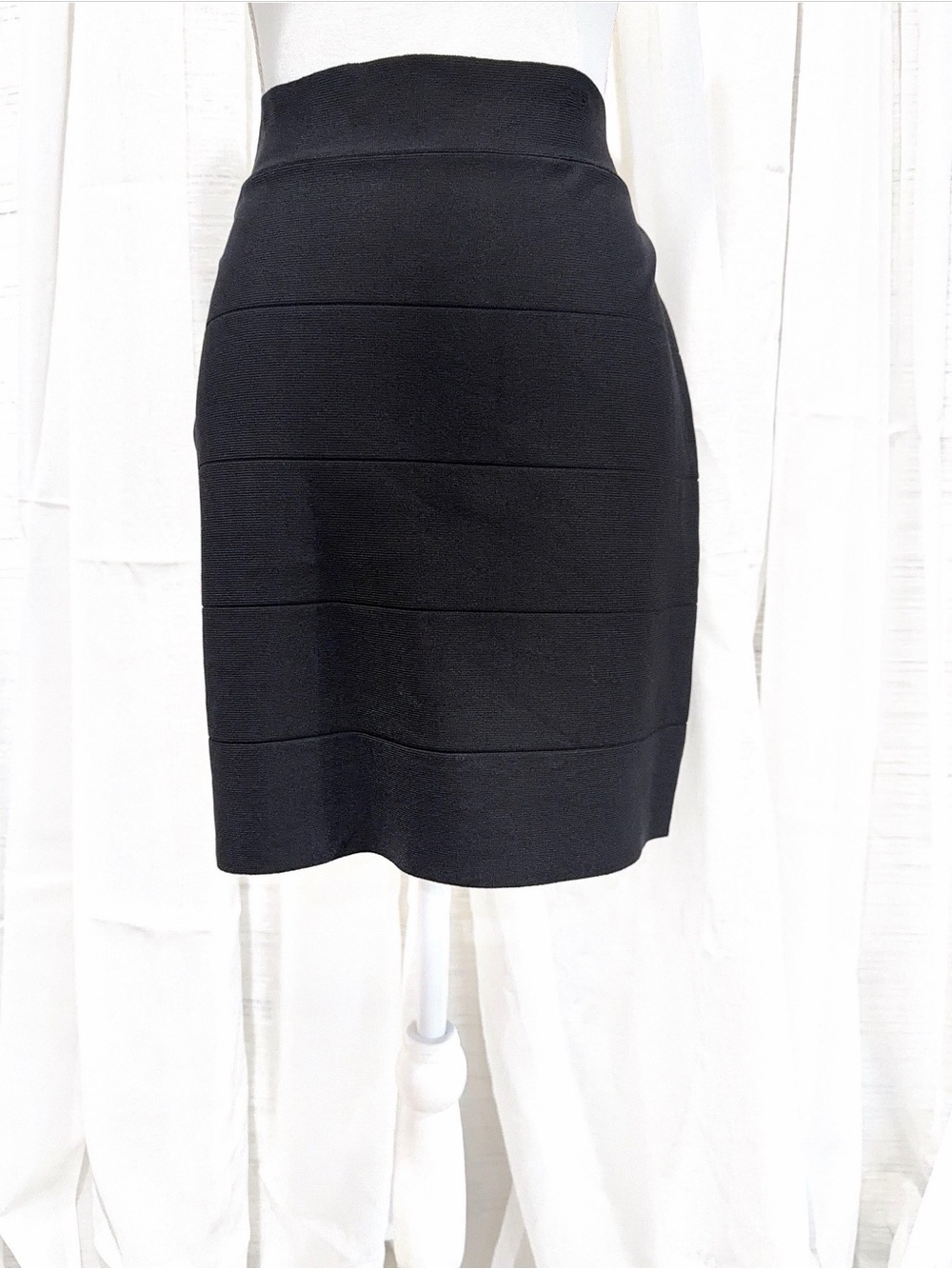 Boston Proper Black Ponte Bandage Pencil Skirt
